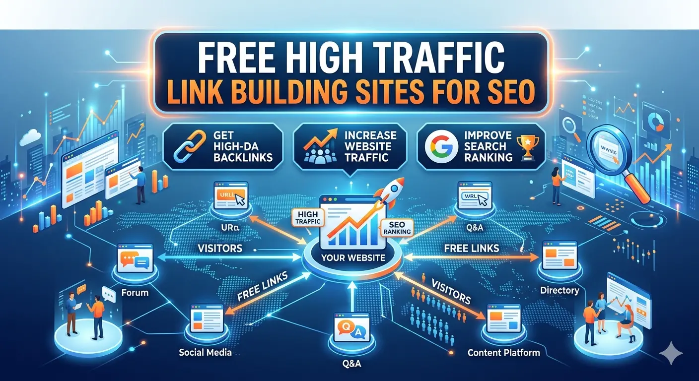 Free High Traffic Link Building Sites for SEO