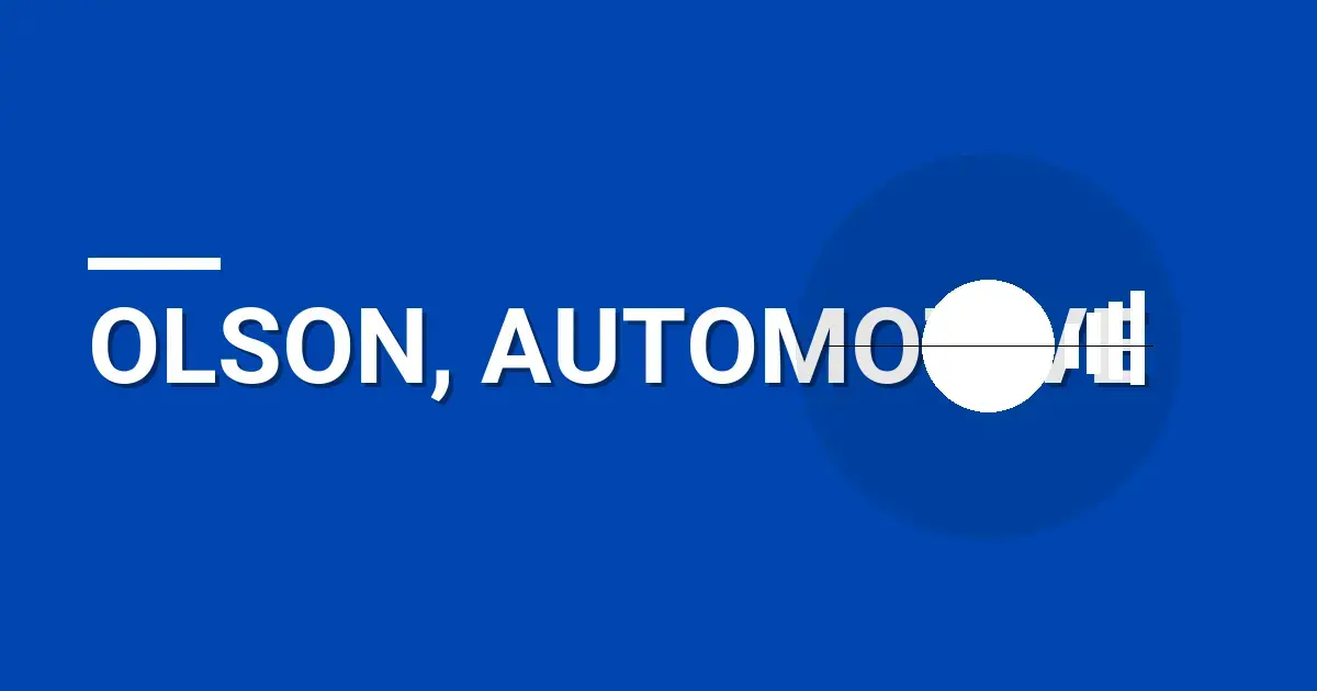 Olson, Automotive: Pioneering Excellence in the Automotive Industry