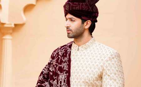 Onyx Opulence Handcrafted Golden Sherwani