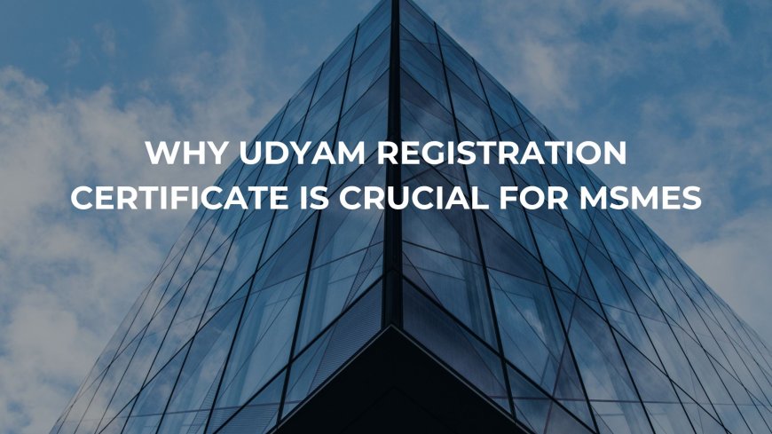 Why Udyam Registration Certificate is Crucial for MSMEs