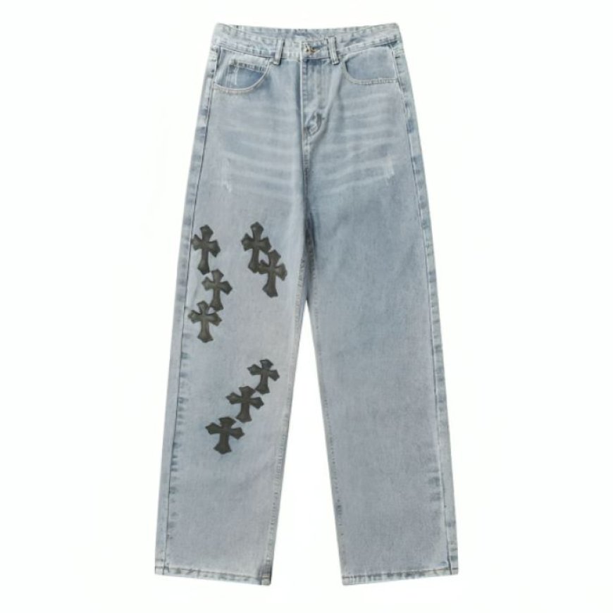 Chrome Hearts New Jeans and Jewelry Sets