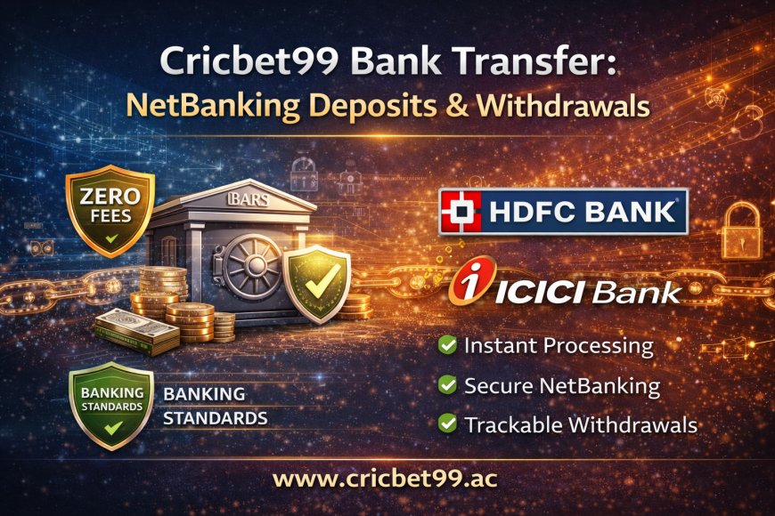 Cricbet99 Bank Transfer: NetBanking Deposits & Withdrawals